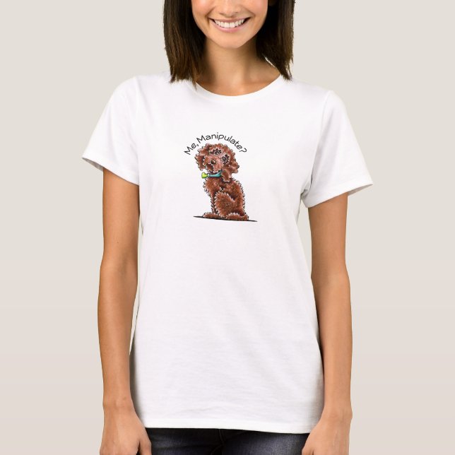 T-shirt Poodle de chocolat Mélanger moi Manipuler (Devant)