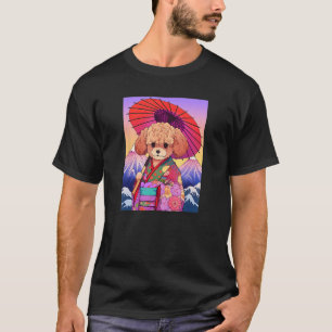 T-shirt Poodle de jouet Kimono Drôle Chien Geisha