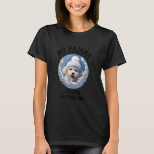 T-shirt Poodle de Noël mignon - Création de chien drôle po