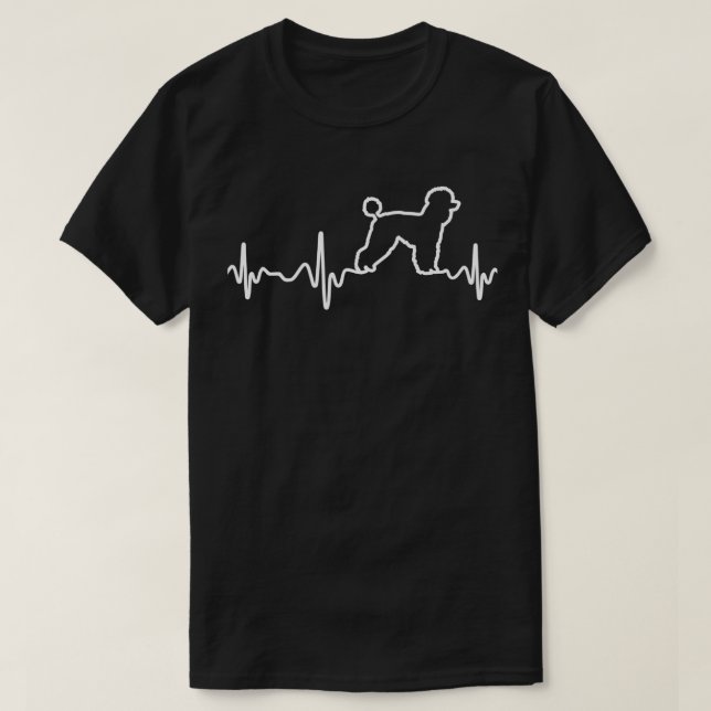 T-shirt Poodle Home Heartbeat (Design devant)