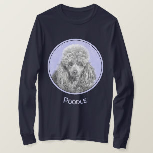 T-shirt Poodle (Jouet, Miniature) Peinture Chien Art origi