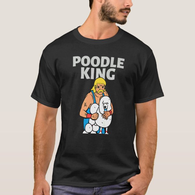 T-shirt Poodle King Mullet Temps D'Affaires En Première Pa (Devant)