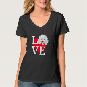 T-shirt Poodle Love Coeur mignon Poodle