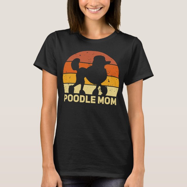 T-shirt Poodle Maman Amants Dit Drôle Mème  (Devant)