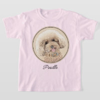 Poodle Miniature Toy Apricot Crème Chien Brown Art