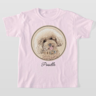 T-shirt Poodle Miniature Toy Apricot Crème Chien Brown Art