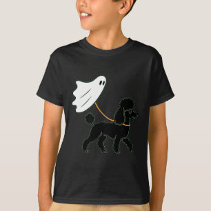 T-shirt Poodle Noir Fantôme Volant - Maman Papa Chien