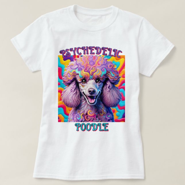 T-SHIRT " POODLE PSYCHÉDÉLIQUE " (Design devant)