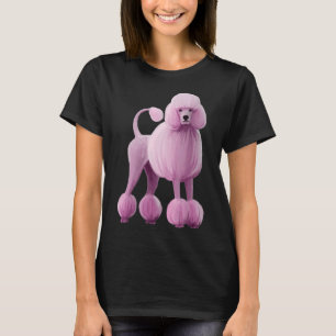 T-shirt Poodle rose Standard Afficher Chien