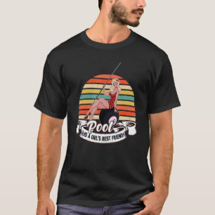 T-shirt Pool Billard Joueur 8 Ball Pool Est Une Fille est