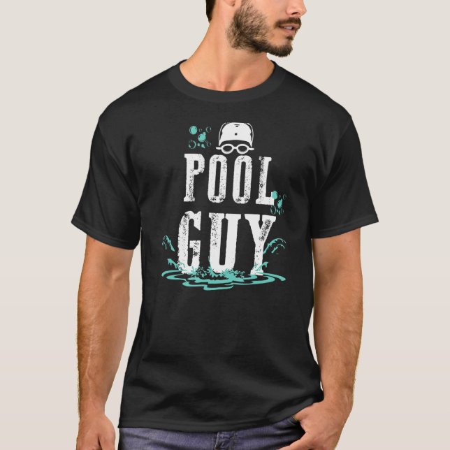 T-shirt Pool Guy Distressed Pool Party pour hommes garçons (Devant)