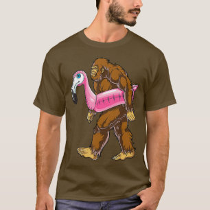 T-shirt Pool Party Bigfoot Flamingo T shirt Sasquatch