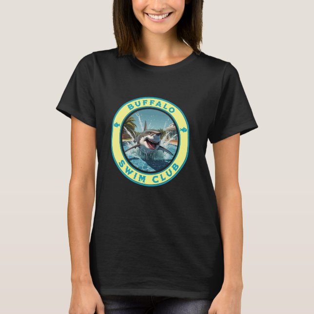 T-shirt Pool Party Buffalo New York Shark Thème Piscine S (Devant)