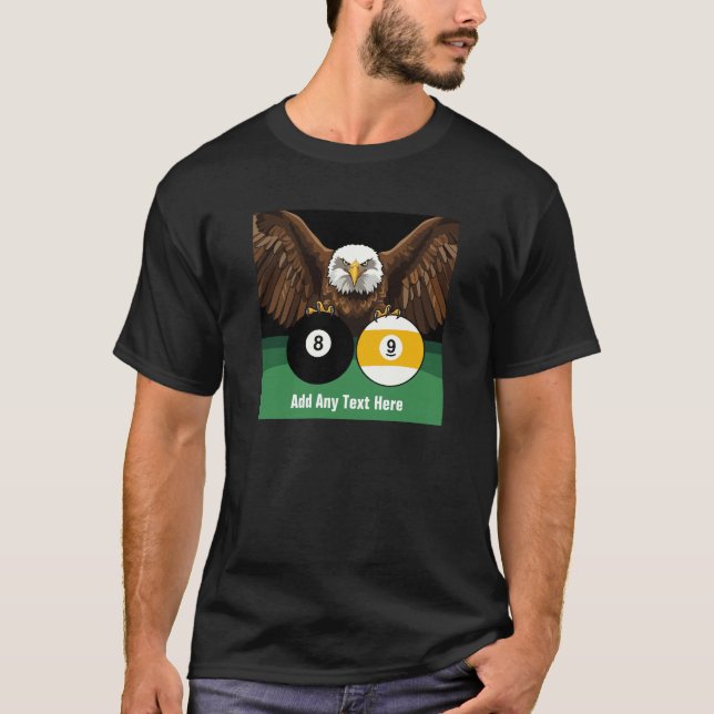 T-shirt Pool Player 8 Ball 9 Ball Patriotic (Devant)