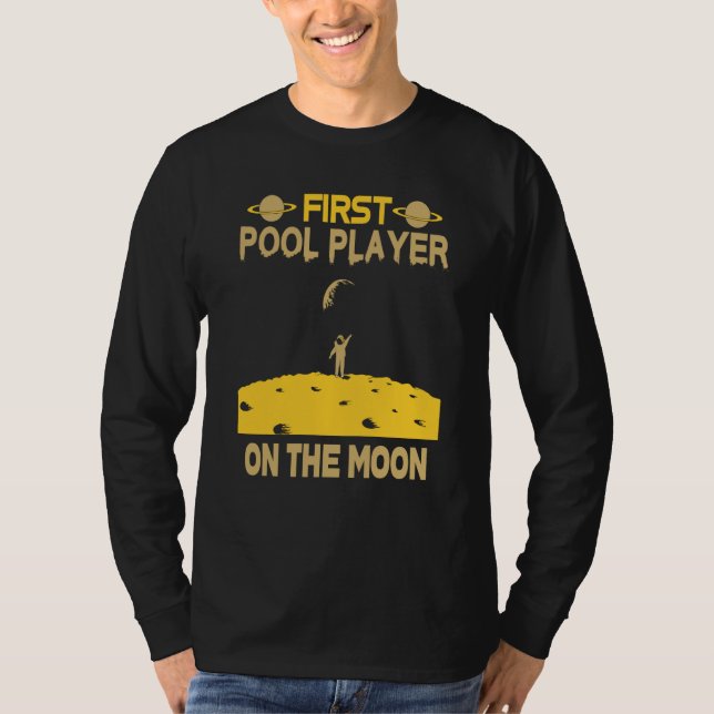 T-shirt Pool Player On The Moon (Devant)