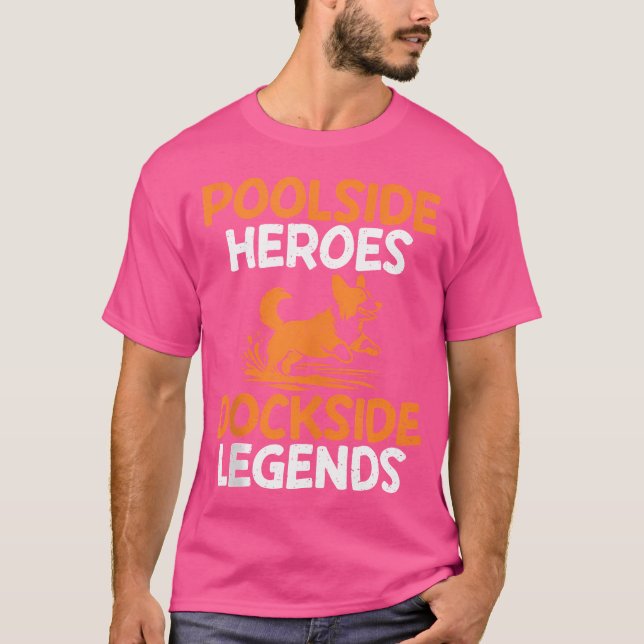 T-shirt Poolside Heroes Dockside Legends Dock Diving (Devant)