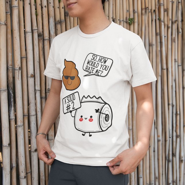T-shirt Poop comique & Toilettes Papier Notation Poo Solid (Créateur téléchargé)