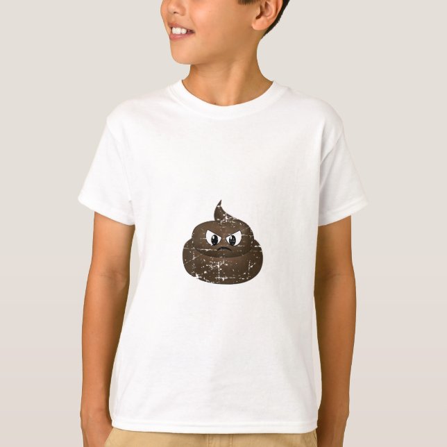 T-shirt Poop de dessin en colère (Devant)