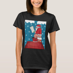 T-shirt Pooping Père Noël moche pull de Noël