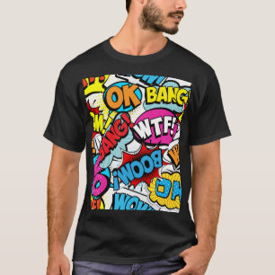 T-shirt Pop Art Comic : Retro Motif sans couture