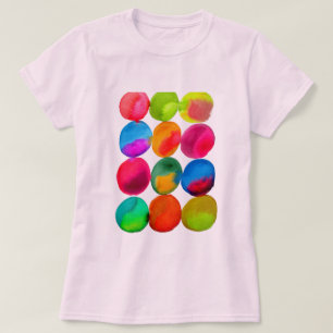 T-shirt Pop-art des taches de néon aquarelle