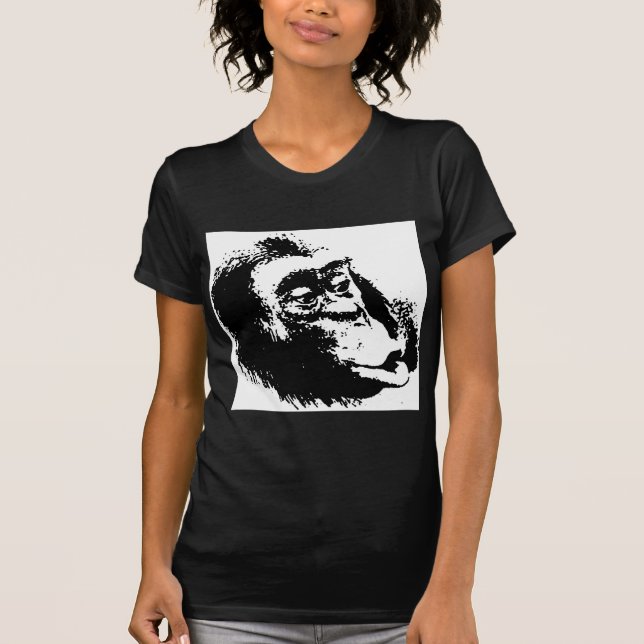 T-shirt Pop Art drôle Chimpanzé (Devant)