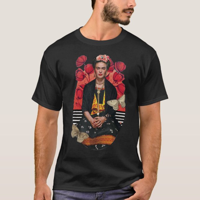 T-shirt Pop Art Frida Kahlo Chemises Cadeau Pour Hommes Fe (Devant)
