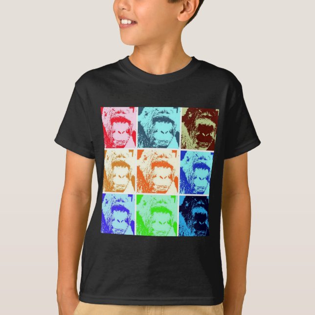 T-shirt Pop Art Gorilla (Devant)