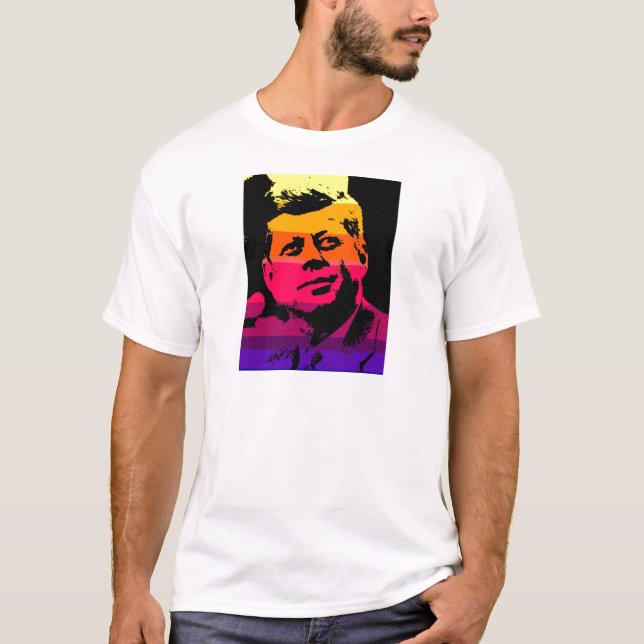 T-shirt Pop Art Jack JFK John F. Kennedy (Devant)