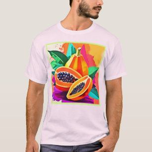T-shirt Pop Art Papaye Tranchée