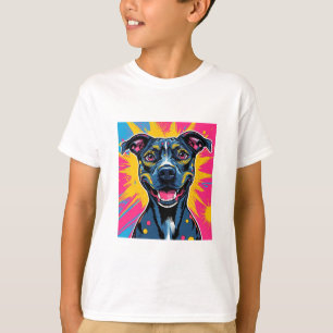 T-shirt Pop Art Smile - Le pouvoir d'un chien heureux