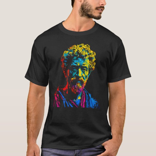 T-shirt Pop Art stoïque Marcus Aurelius Stoicisme (Devant)