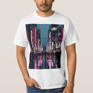 T-shirt Pop Art Tokyo - Neon Cityscape avec Bold Urban Vib
