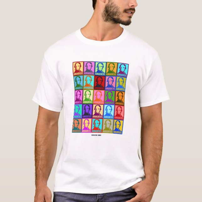 T-shirt Pop Art Wolfgang Amadeus Mozart | Rock Me (Devant)