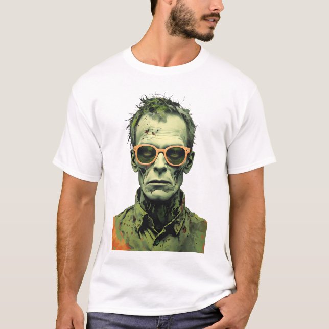 T-shirt Pop Art Zombie Portrait (Devant)