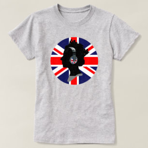 T-SHIRT POP CULTURE REINE ELIZABETH AVEC TÉLÉPHONES DE L