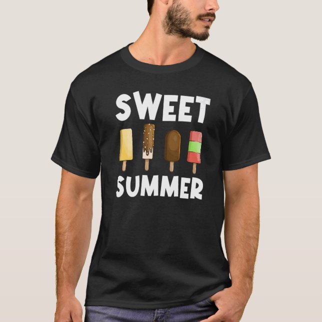 T-shirt Pop De Glace cool Pour Hommes Femme Stick De Crème (Devant)