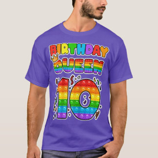 T-shirt Pop It 10e Anniversaire reine 10 Anniversaire fill