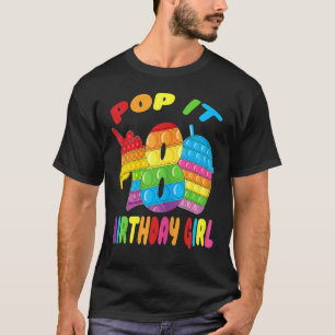 T-shirt Pop It 8th Birthday Girl Fidget Pop Unicorn & Juic