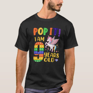 T-shirt Pop It 9E Anniversaire Jeune Filles Garçons 9 Ans