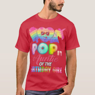 T-shirt Pop It Auntie of the Birthday Girl Fidgets Bday Pa
