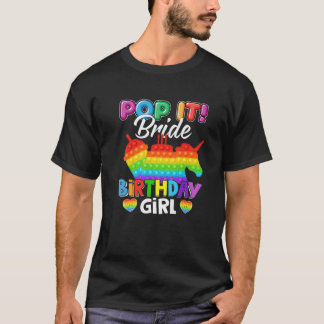 T-shirt Pop It Bride Anniversaire Fille Fidget Enfant Fam 