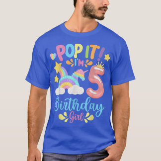 T-shirt Pop It I'm 5th Year Birthday Girl, Pop it Part