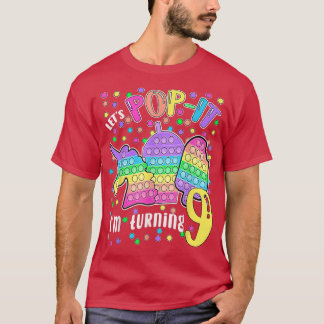 T-shirt Pop-it J'ai 9 ans coloré 9e anniversaire G