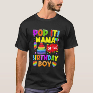 T-shirt Pop It Mama De L'Anniversaire Garçon Fidget Famill