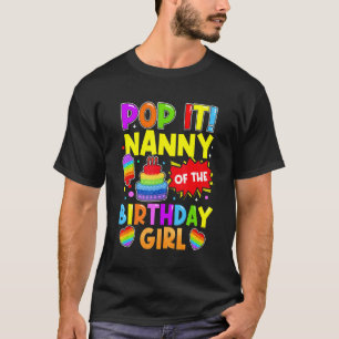 T-shirt Pop It Nanny Of The Birthday Girl Fidget Enfants F