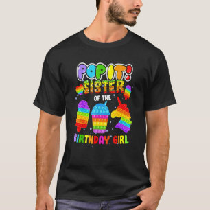 T-shirt Pop It Soeur De L'Anniversaire Fille Fidget Famill