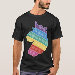 T-shirt Pop It Unicorn Rainbow Fidget Jouet Pour Garçons F