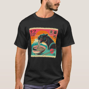 T-shirt Pop Japonais Mt. Fuji Timbre Nouilles Panthéon