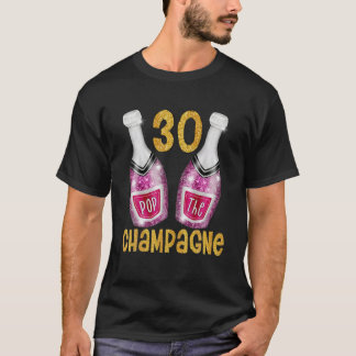 T-shirt Pop Le Champagne Pour La Retraite 30 Anniversaire
